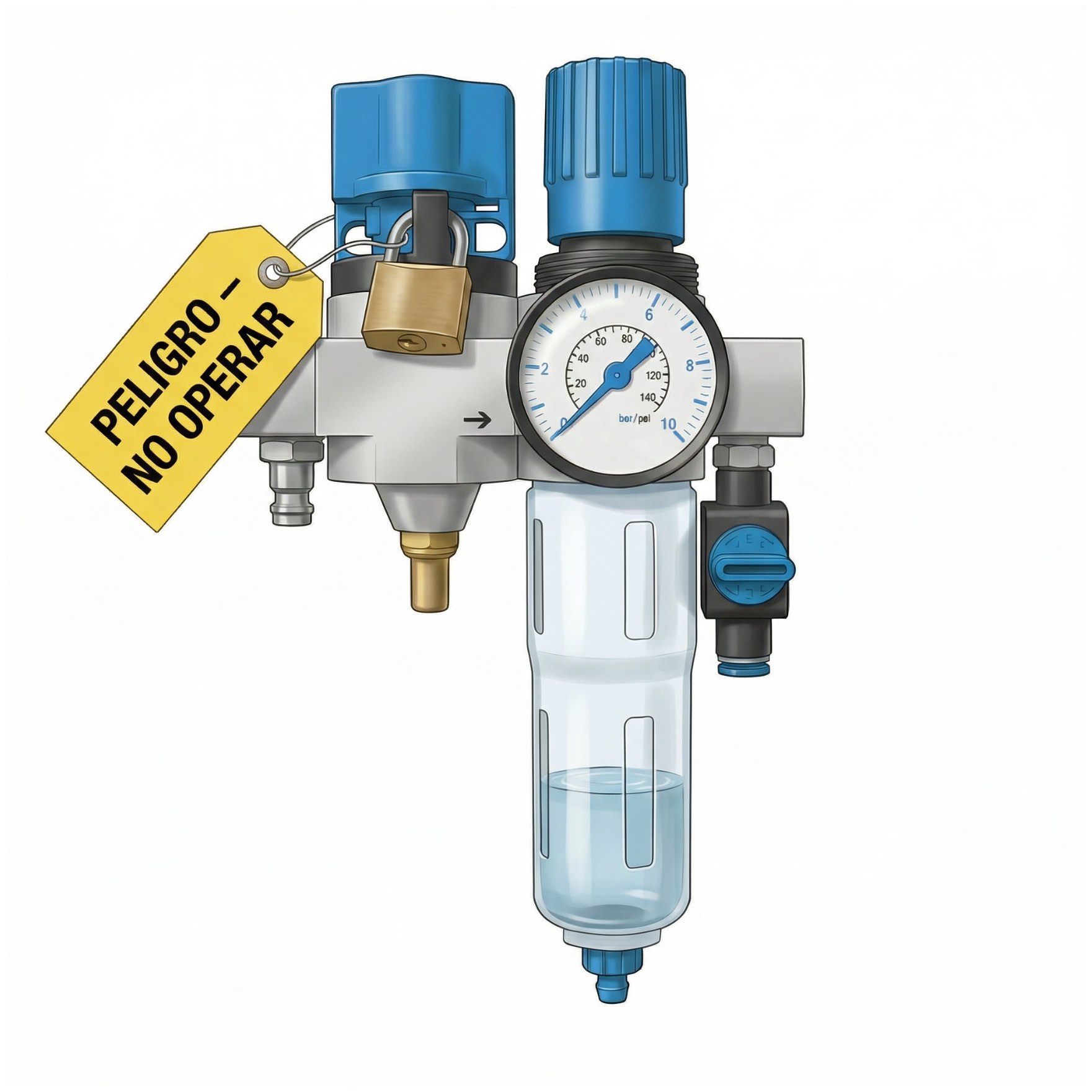 LOTO candado etiqueta